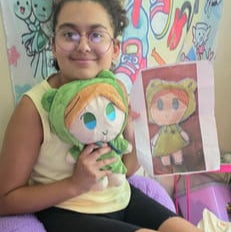 Drow | Custom plush toy based on a drawing