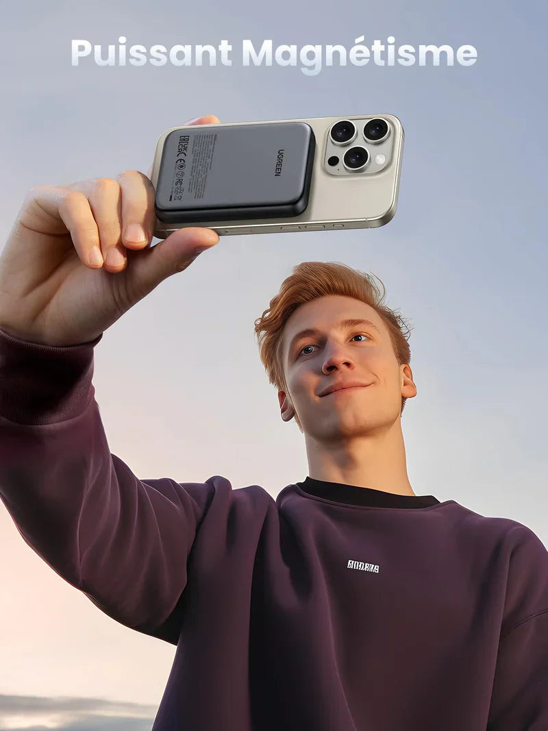 Magnetic external battery