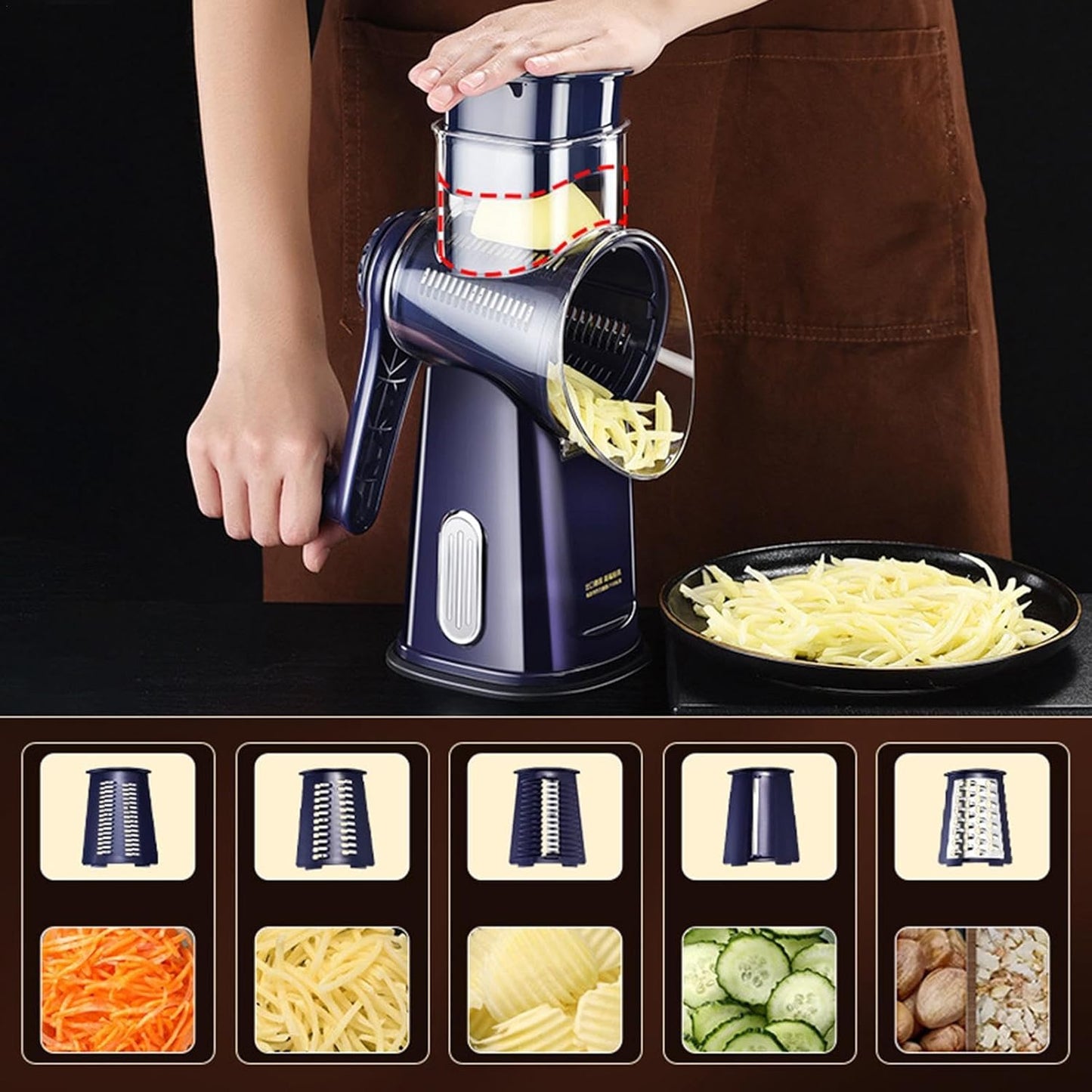 LoopCut | Multifunction Vegetable Cutter with 5 Blades