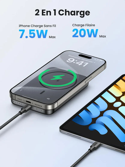 Magnetic external battery