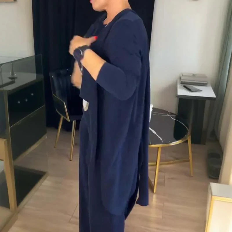 Comfy |  3-piece set (cardigan, top, and pants)